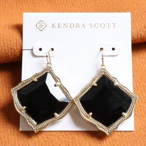 Kendra Scott | Kirsten - Gold Black Opaque Glass Earrings